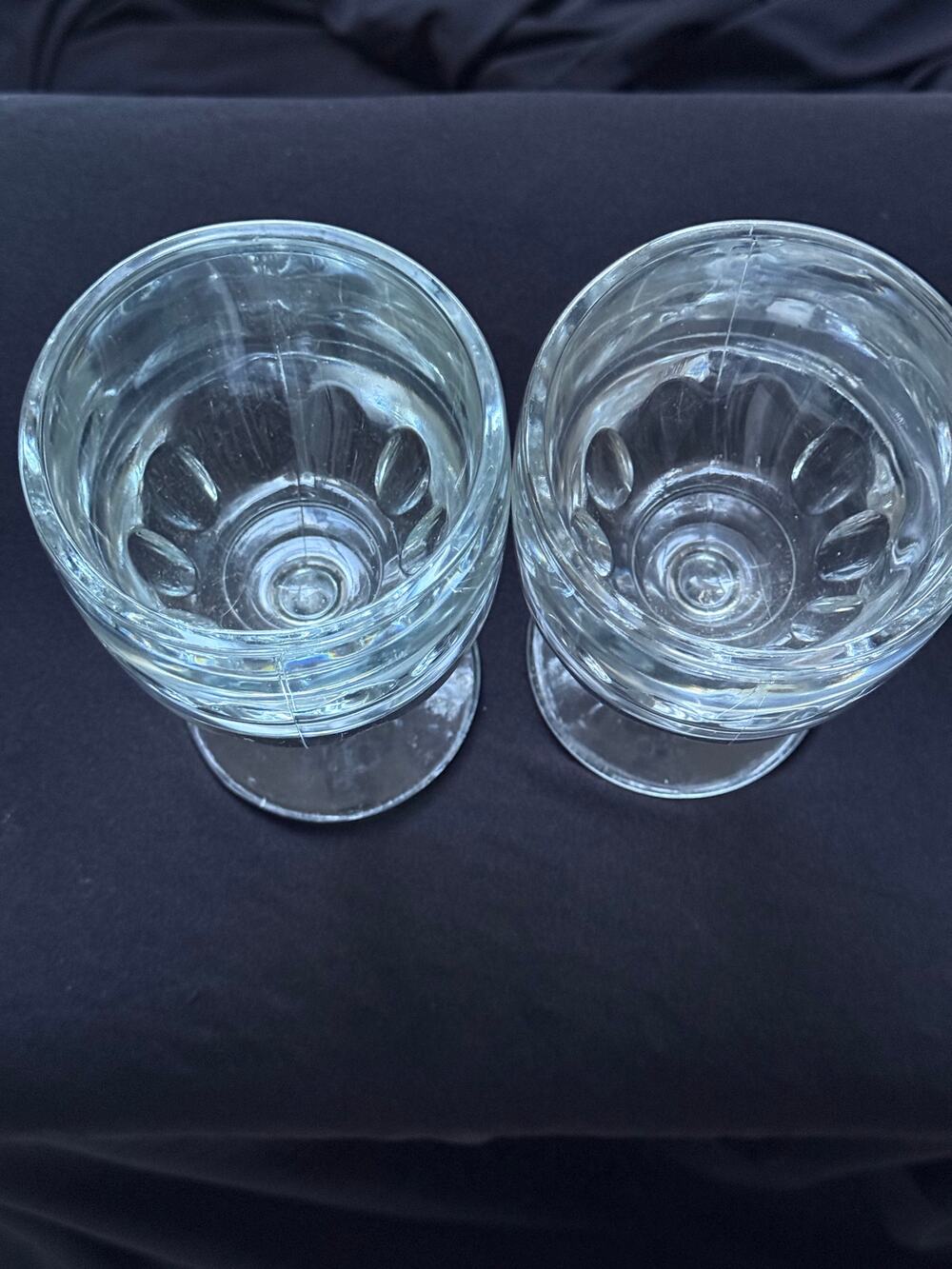 Libbey Water Goblet Hoffman House Set of 2 Heavy Schooner Glass
